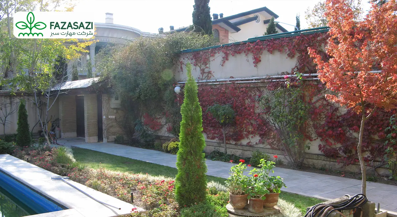 محوطه سازی باغغ ویلا