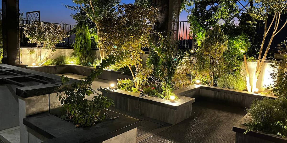 نمای روف گاردن درشب (2)